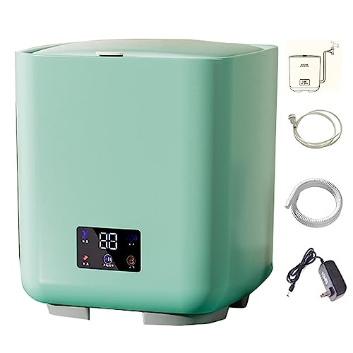 2023 New Automatic Mini Washing Machine Portable Washer with Spin Dry and Blue Ray, 7L Small Laundry Washing Machine - Automatic Water Intake and Drainage (Color : White)