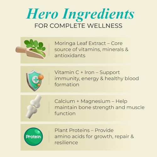 Image of NUTRELA 1000 mg Moringa - 60 Tablets | Support in Immunity, Digestion & Energy, Good for Hair and Skin