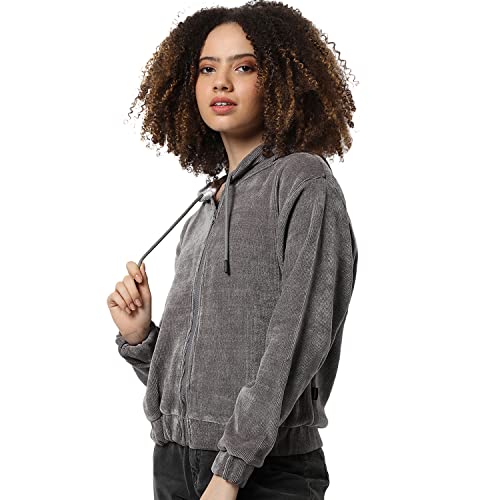 Image of PINACOLADA Women Stylish Zipper Sweatshirt Regular Fit for Casual Wear | Full Sleeves | Cotton | Sweatshirt Crafted with Comfort Fit and High Performance for Everyday Wear