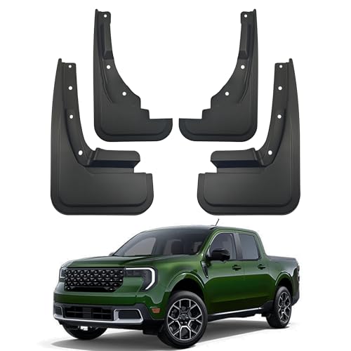 Image of Mud Flaps Compatible with 2026 Ford Maverick Accessories 2022-2025 Splash Guards All Weather Fender Guard Mudguards Sediment Protection No Need to Drill Holes