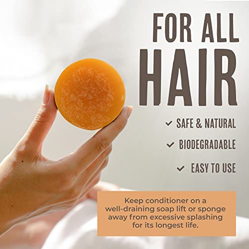 Buffalo Gal Grassfed Beauty Hyaluronic Conditioner Bar, Natural Hair Conditioner For Hair Growth, Hydrating Conditioner For Dry Hair, Detangling Conditioner For All Hair Types, 3 Fl Oz, Citrus #TOP5