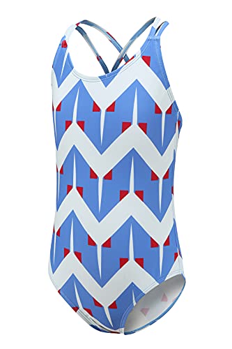 Image of Moon Tree Girls One Piece Swimsuits, Adjustable Double Straps Bathing Suits for Kids Girls Hawaiian Swimwear 3-16 Years