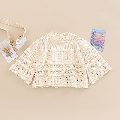 Beautooly Toddler Baby Girl Cute Crochet Knit Sweater Dress Autumn Winter Warm Outwear (Baby Sweater,18-24 Months) #TOP1