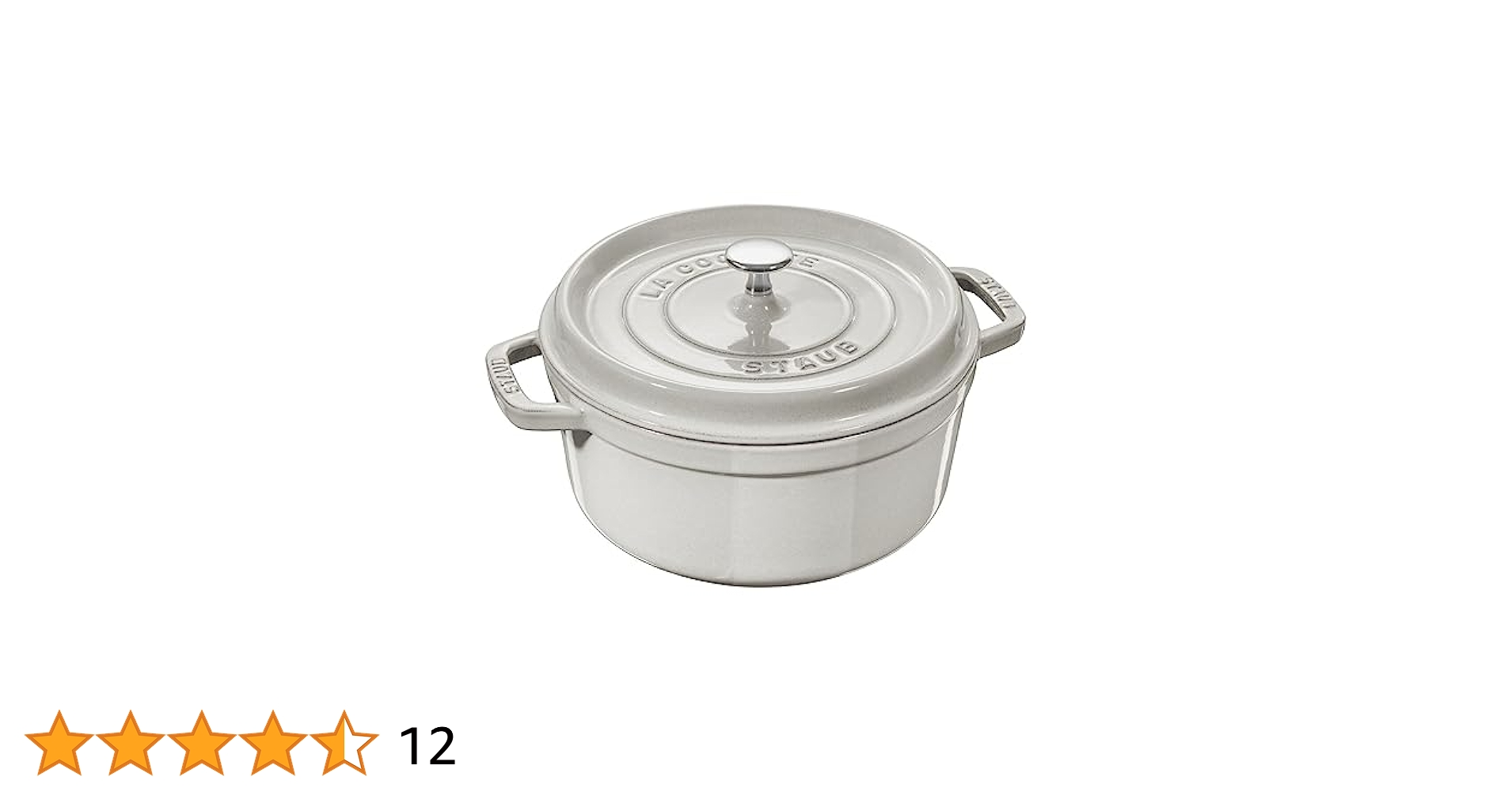 Amazon | STAUB 28cm ラウンド 鋳鉄 ココット ホワイト トリュフ