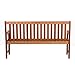 Amazonia Milano 5' Eucalyptus Bench, Brown, Light Brown