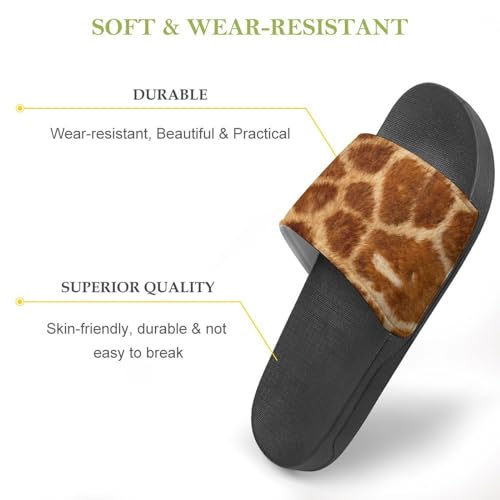 Animal Giraffe Print Womens Slide Sandals Non Slip Summer House Slippers for Girls Slip-on Flip Flops3