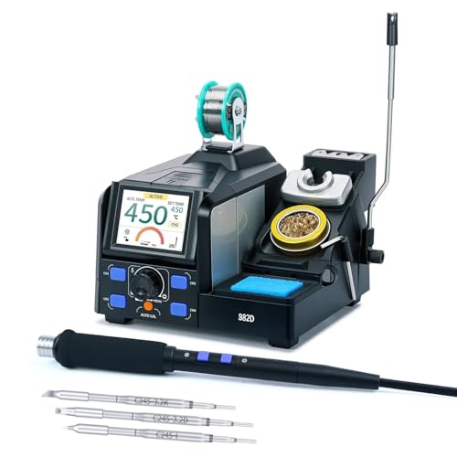 982D Precision Soldering Station C245 C210 Desoldering Iron Kit Rework Station For SMD PCB Micro Component(982D 245+3TIPS)