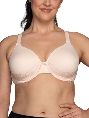 Vanity Fair womens Full Figure Beauty Back Smoothing With Lace (36c-42dd) Bra, Underwire - Champagne, 38DD US