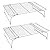 P&P CHEF Cooling Rack Set, 2-Tier Stackable Stainless Steel Wire Racks for Baking Cooking Cooling Roasting, Collapsible & Heavy Duty, Oven & Dishwasher Safe (15’’x10’’)