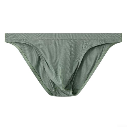 Slip taille basse pour homme en coton confortable avec design respirant pour un usage quotidien (L vert)