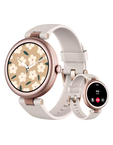 �X�}�[�g�E�H�b�` ���f�B�[�X ������ �r���v �����p Smart Watch Women 1.2�C���`�����׉�� iPhone/Android�Ή� ���M�ʒm �������������Ǘ� �����Վ��R�ݒ� ���{��������t�� Lynn (�X�^�[���[�S�[���h)