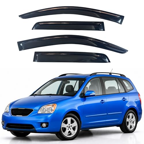 Image of IG Window Visors Fit for 2007-2009 Kia Rondo, Out-Channel Rain Guards Vent Wind Deflectors 4PC, Car Accessories for 07-09 Rondo