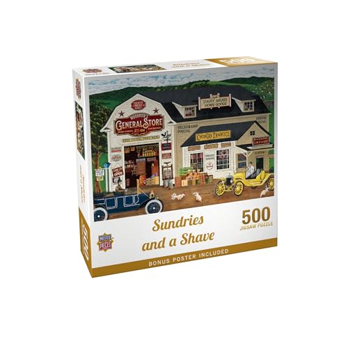 Masterpieces Rompecabezas de 500 Piezas para Adultos y Familias - Sundries and a Shave - 26.63"x19.25" miniatura 1