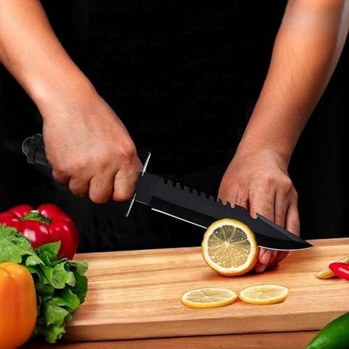 Image of Kitchen Knife /Utility Knife with Cover for Kitchen and Home (Black, Set of 1)