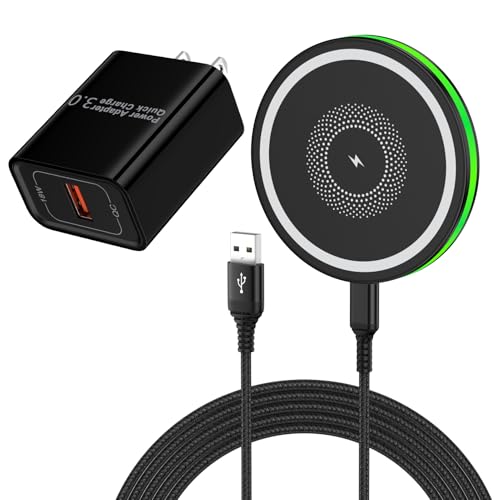 Fast Wireless Charger Android Samsung Fast Charging Phone Charger Pad for Samsung Galaxy S25 Ultra S25 Edge S24 S23 S22 S21 S20,Wireless iPhone Charger for iPhone 16 Pro Max 15 14 with Adapter