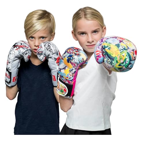 Guantes de kickboxing Sanabul Sticker Bomb para niños activos en sus clases