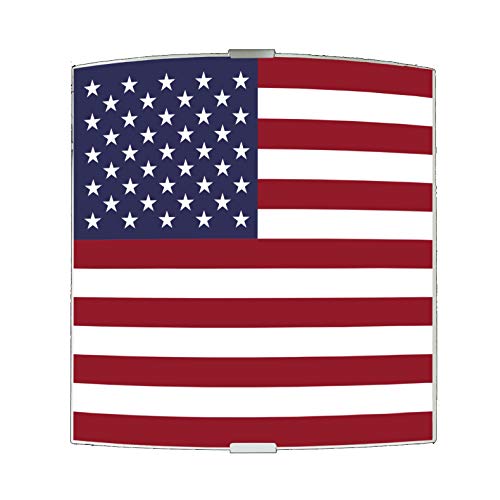 Lampe murale Applique murale intérieure Drapeau anglais américain Royaume-Uni États-Unis Royaume-Uni USA Drapeau USA Union Jack Angleterre anglais E27 26 x 26 cm contemporaine Usa Flag