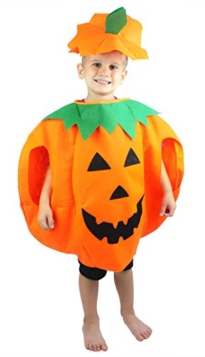 Petitebelle Pumpkin Costume Unisex Children 3-7year (Orange)