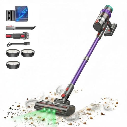 PINICO Cordless Vacuum Cleaner, 550W/48kPa Stick Vacuum with Intelligent Display,