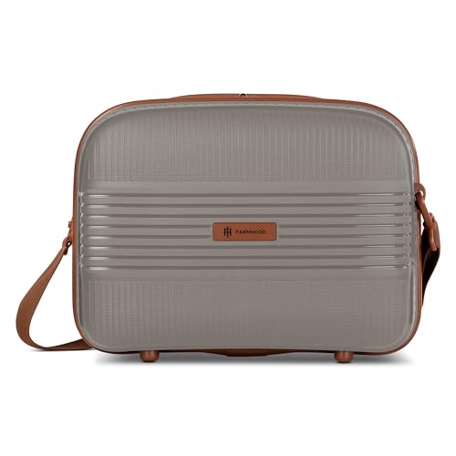 Farmhood Eco Edition nachhaltiger Hartschalen Handgepäck Kosmetik-Koffer | Stabiles Beauty-Case mit Aufsteckfunktion | 34 x 15 x 25 5 cm aus leichtem Polypropylen