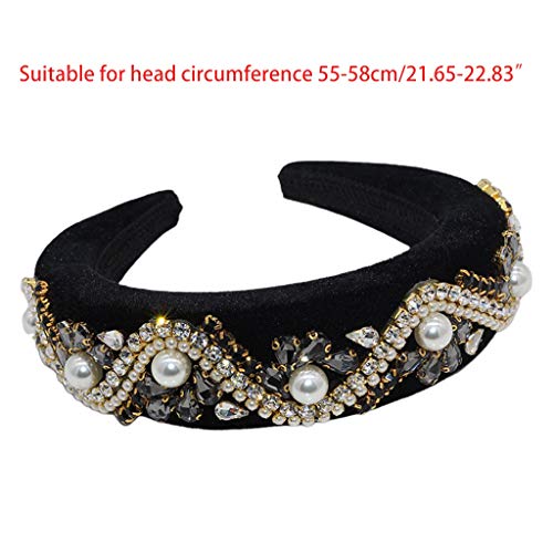 Serre-tête strass large et confortable fixe coiffure femme chic - 4