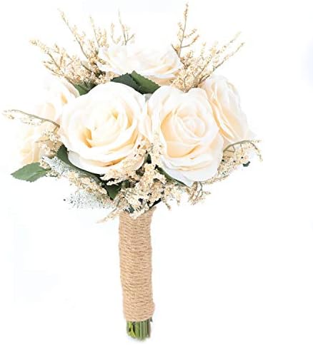 IVAYNE Wedding Romantic Bouquet Bridesmaid Bouquet Artificial Flowers Handmade Vintage Bouquet