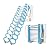 Pull Down Attic Ladder, 12 Steps Folding Retractable Loft Ladder with Armrests, Wall-Mounted Scissor Attic Ladder for Garages Roofs Basements, Load Capacity 881.85lbs (Blue)