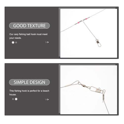 Abaodam Fishing Rigs con Giratorio para Pesca Nocturna miniatura 5