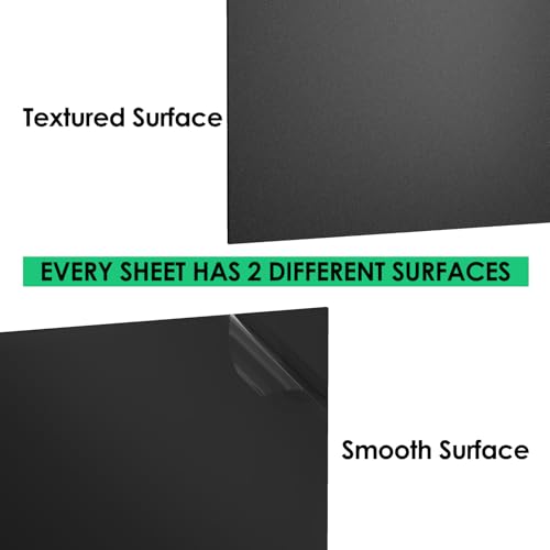 Image of CREGEAR ABS Plastic Sheet 1 /16 inch x 36 inch x 24 inch, 2 Pack | Black Rigid Thermoplastic Board for Crafts, DIY Projects, Dual-Surface (Textured & Smooth)