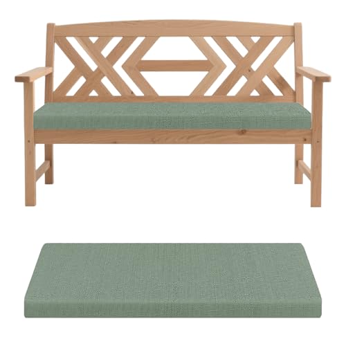 Genérico CojíN De Banco para Exterior/Interior 5cm De Grosor, Antideslizante Funda ExtraíBle, Colchoneta Banco Jardin, para Terraza Palet Comedor Columpios CojíN del Asiento,Verde,110x40x5cm