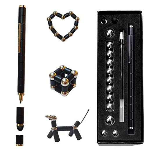 NRG Retail NRG Polar Pen. Stylus Pen. Magnetic Pen. Gel Ink For Smooth Writing. Ballpoint Ideal for Sketching and Drawing. Modular Tools For Adult. Creative Toys For Kids. Gift for Everyone. Black