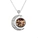 Terrifiant Halloween Têtes de poupée Lune Collier Bijoux, vaudou, poupée, Voodoo Lune Collier, bijoux, collier de lune en verre, Photo, bijoux