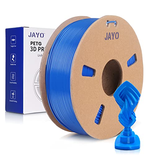Filamento PETG 1,75 mm, bobina JAYO 0.65 kg Filamento PETG para impresora 3D, precisión +/- 0,02 mm, PETG Azul Cover
