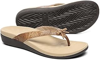 Soft Orthotic Flip Flops for Plantar Fasciitis Feet, Arch Supportive Sandals for walking, Bow Flip Flop Sandals for Daily Life Size 7