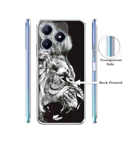 Image of Angry Lion Design Printed Silicon Soft TPU Back Case Cover for Realme C63 4G / Narzo N63 4G