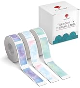 Phomemo 3 rouleaux d'étiquettes thermo-adhésives,12 mm * 40 mm,compatible avec Phomemo D30 l'impr...