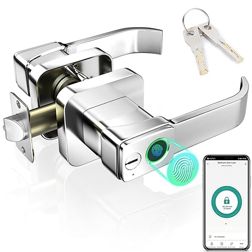 FITNATE Smart Door Lock, Fingerprint Door Lock Door Handle with ...