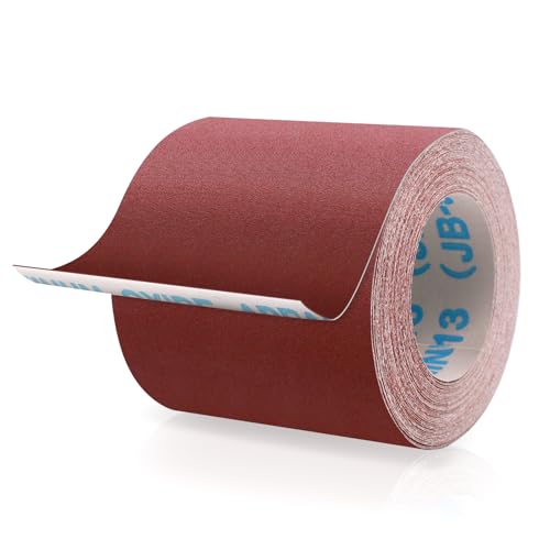 180 Grit Sandpaper Roll，4 Inch x 32.8 Feet Aluminum Oxide Emery Cloth Roll