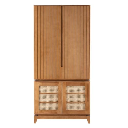 Image of Wakefit Wardrobe | 3 Year Warranty | Solid Wood Almirah, Cupboard for Clothes Storage | 2 Door, 1 Drawer | Kente - Midas Gold