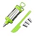 Jeringa para Decorar Boquillas Manga Pistola para Decoración de Tartas y Galletas Jeringa de Adorno para Pastelería con 4 Acero Inoxidable Boquillas para Hacer Utensilios para Decorar Pasteles ,Verde