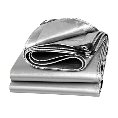 SRHIMEOS 1.5x1m Telone Occhiellato Impermeabile Plastica, Telo Impermeabile con Occhielli, Telone PVC Rinforzato, Teloni Impermeabili per Giardino, Gazebo, Campeggio, Mobili, Capanni