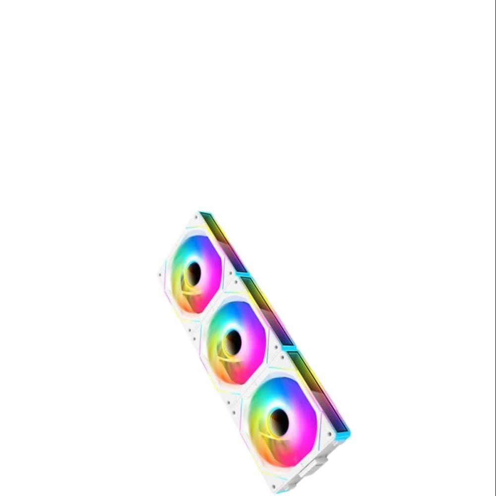 TEUCER JM-1 ARGB Specchio Ciclo Effetto Luce 120mm 4-Pin PWM Ventola per Case del Computer Compatibile con i Sistemi di Raffreddamento ad Acqua del PC(JM-1 Black Forward)