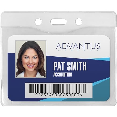 Porte-badge de sécurité transparent pour carte d'accès et événementiel - Vinyle 9,5x6,3cm