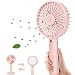 Mini Handheld Fan Portable, LOZAYI Personal Small Desk Fan USB Rechargeable Battery Operated Powered Cooling Electric Fan with Makeup Mirror Base,Adjustable 3 Speeds for Home Office Outdoor Travel