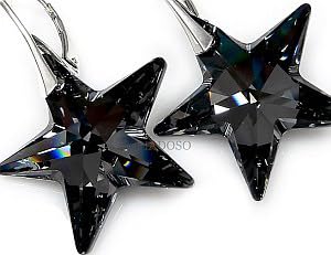 Boucles d'oreilles étoile de nuit en cristal, le cadeau certifié idéal