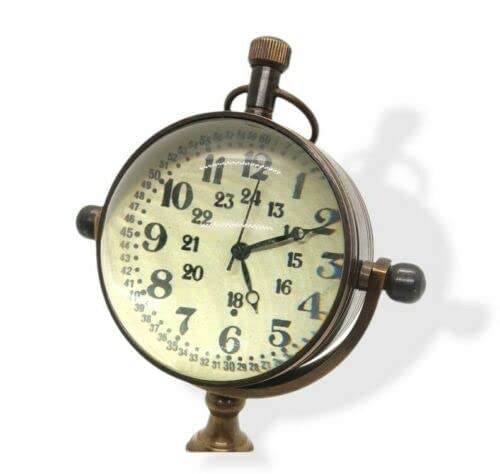 Navigators Vintage Clock,Antique Clock For Table,Nautical Table Clock,Vintage Clock For Desk,Small Nautical Shelf Clock,Nautical Decor Vintage,Black,5X3.7X2.1 Inch (Approx.) #TOP3