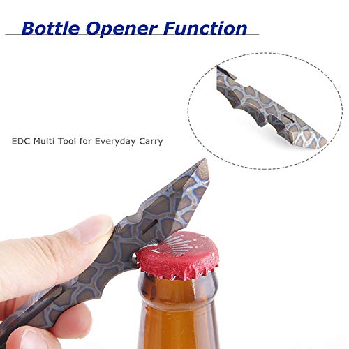 Titanium Pry Bar Edc Multi Tool With Bottle Opener Box Opener Clip Function (Multicolor) #TOP4