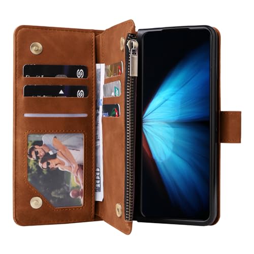 Housse cuir Galaxy Z Fold 4 avec fermeture éclair pour actif urbain