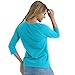 Hanes Women's Stretch Cotton Raglan Sleeve Tee, Flying Turquoise, Medium