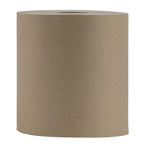 Boardwalk Hardwound Paper Towels Nonperforated 1-Ply 8 x 800 ft Natural 6 Rolls/Carton